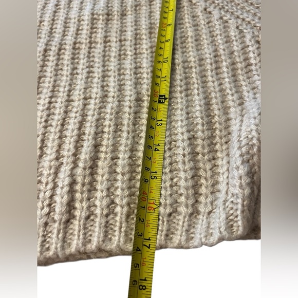 POL Rolled Sleeve Cropped Cozy Cream Knit Sweater Sz S - Picture 6 of 6